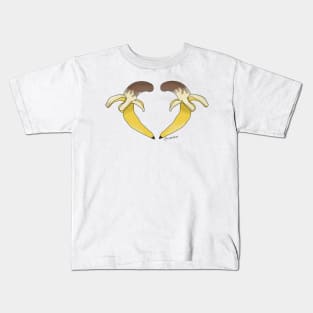 Chocolate Banana Heart Kids T-Shirt